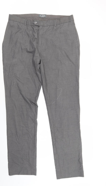 Fluid Mens Grey   Trousers  Size 36 in L34 in