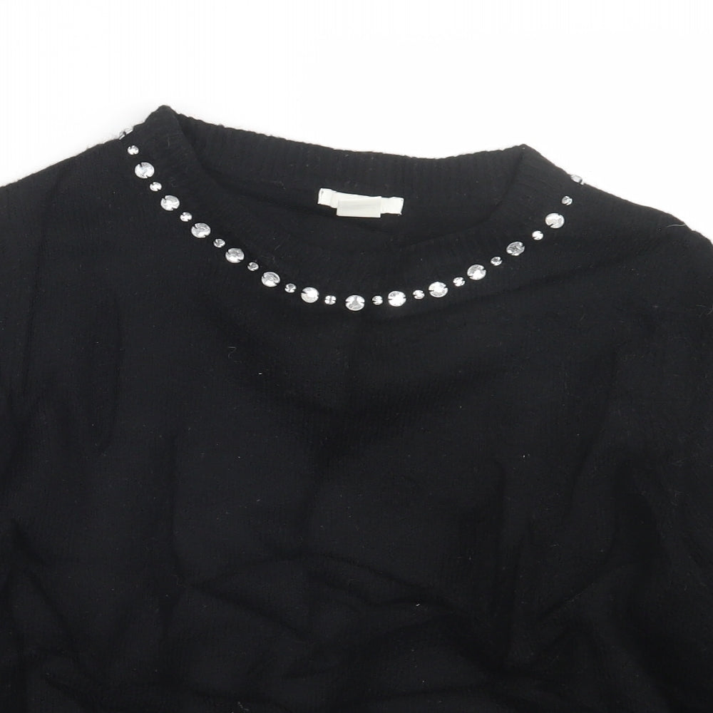 Womens UK Size M H&M Black Pullover Jumper