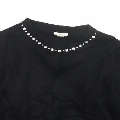 Womens UK Size M H&M Black Pullover Jumper