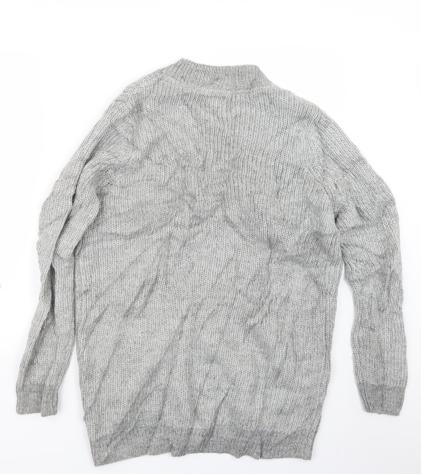 Womens UK Size L Papaya Grey Cardigan Jumper