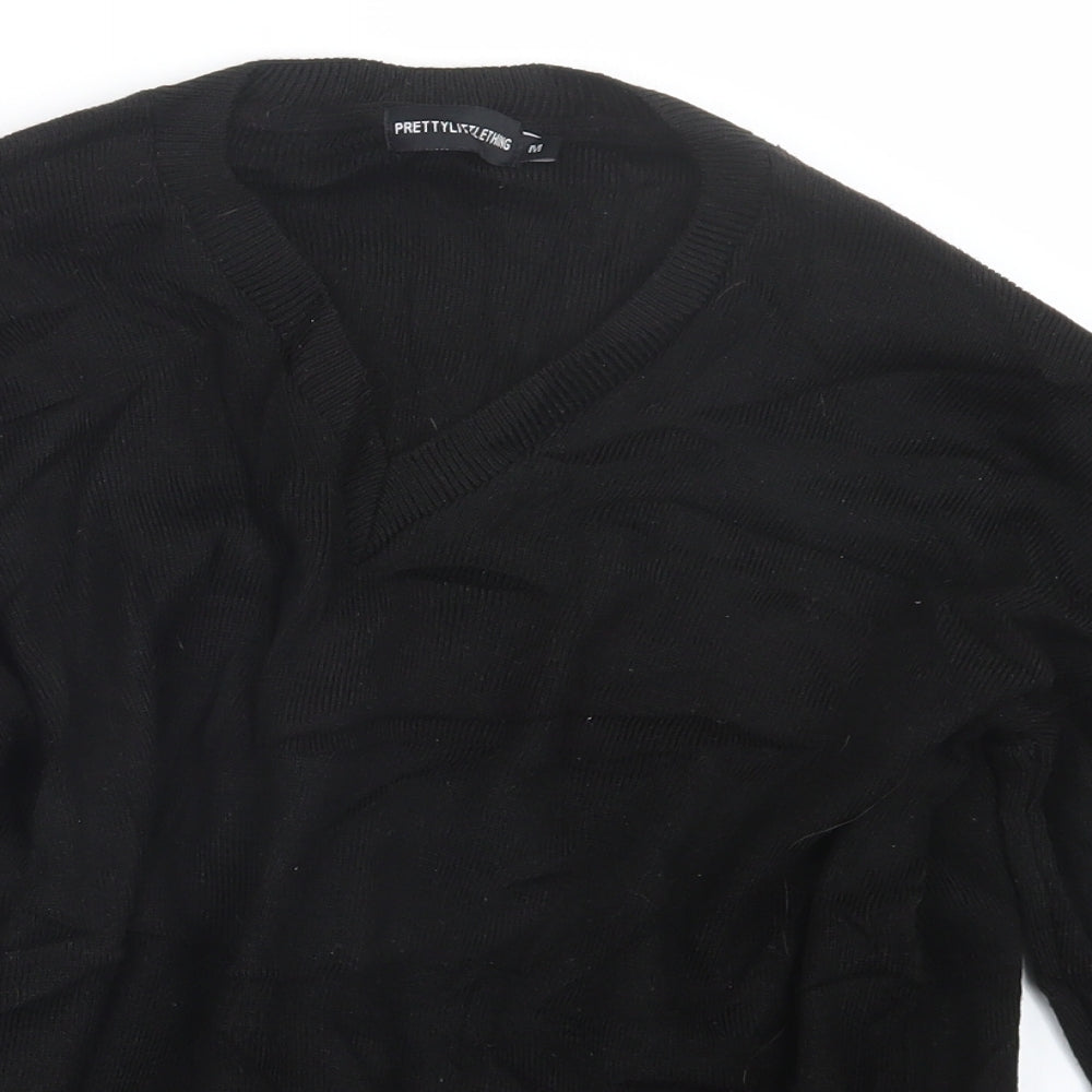 Womens UK Size M PRETTYLITTLETHING Black Pullover Jumper