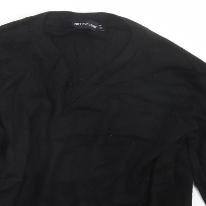 Womens UK Size M PRETTYLITTLETHING Black Pullover Jumper
