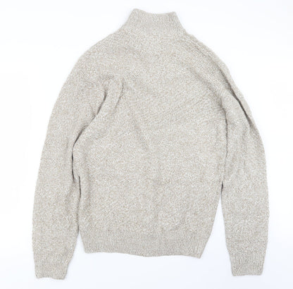 Mens UK Size L Easy Beige Pullover Sweatshirt