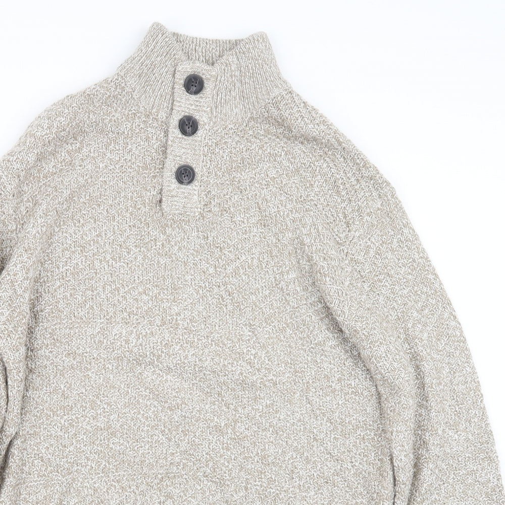 Mens UK Size L Easy Beige Pullover Sweatshirt