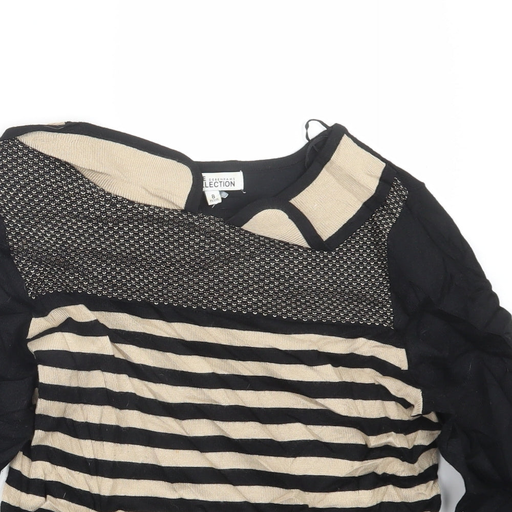 Womens UK Size 8 Debenhams Black Pullover Jumper