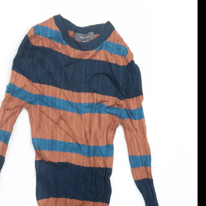 Primark Womens Beige Striped  Pullover Jumper Size 8