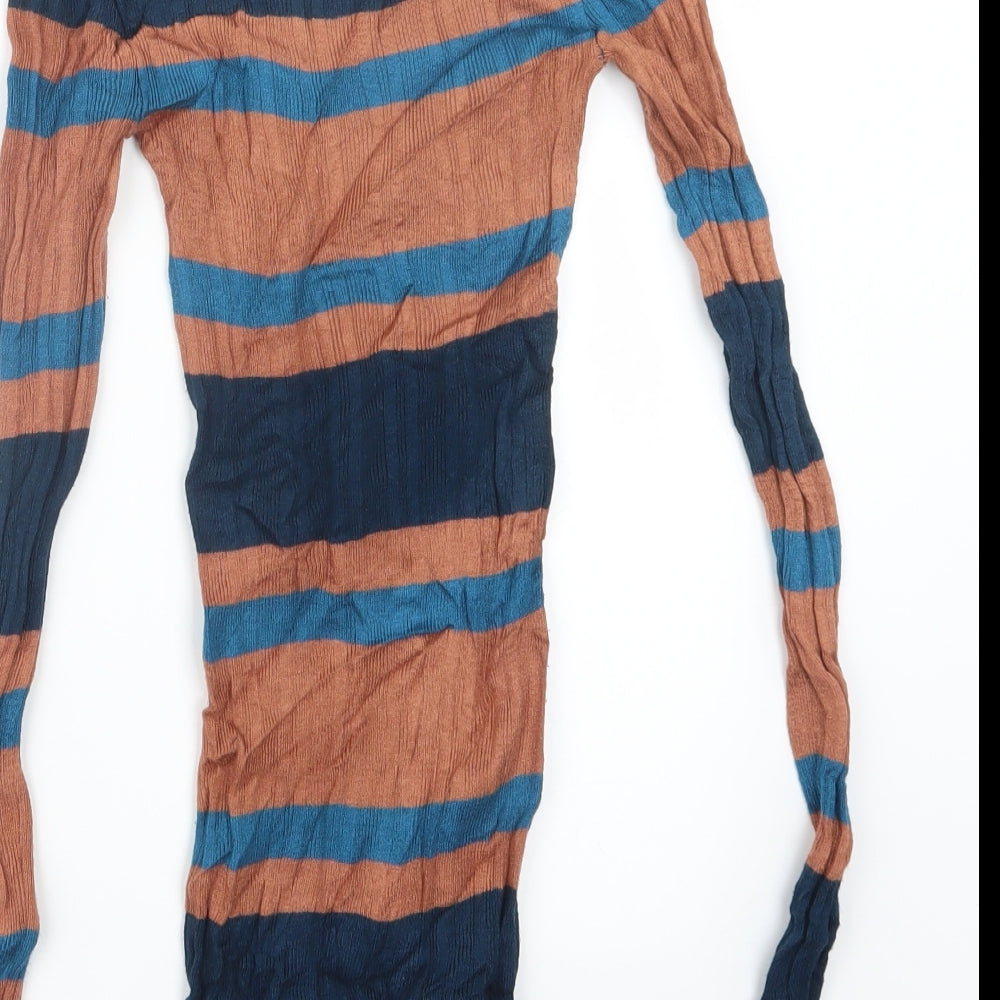 Primark Womens Beige Striped  Pullover Jumper Size 8