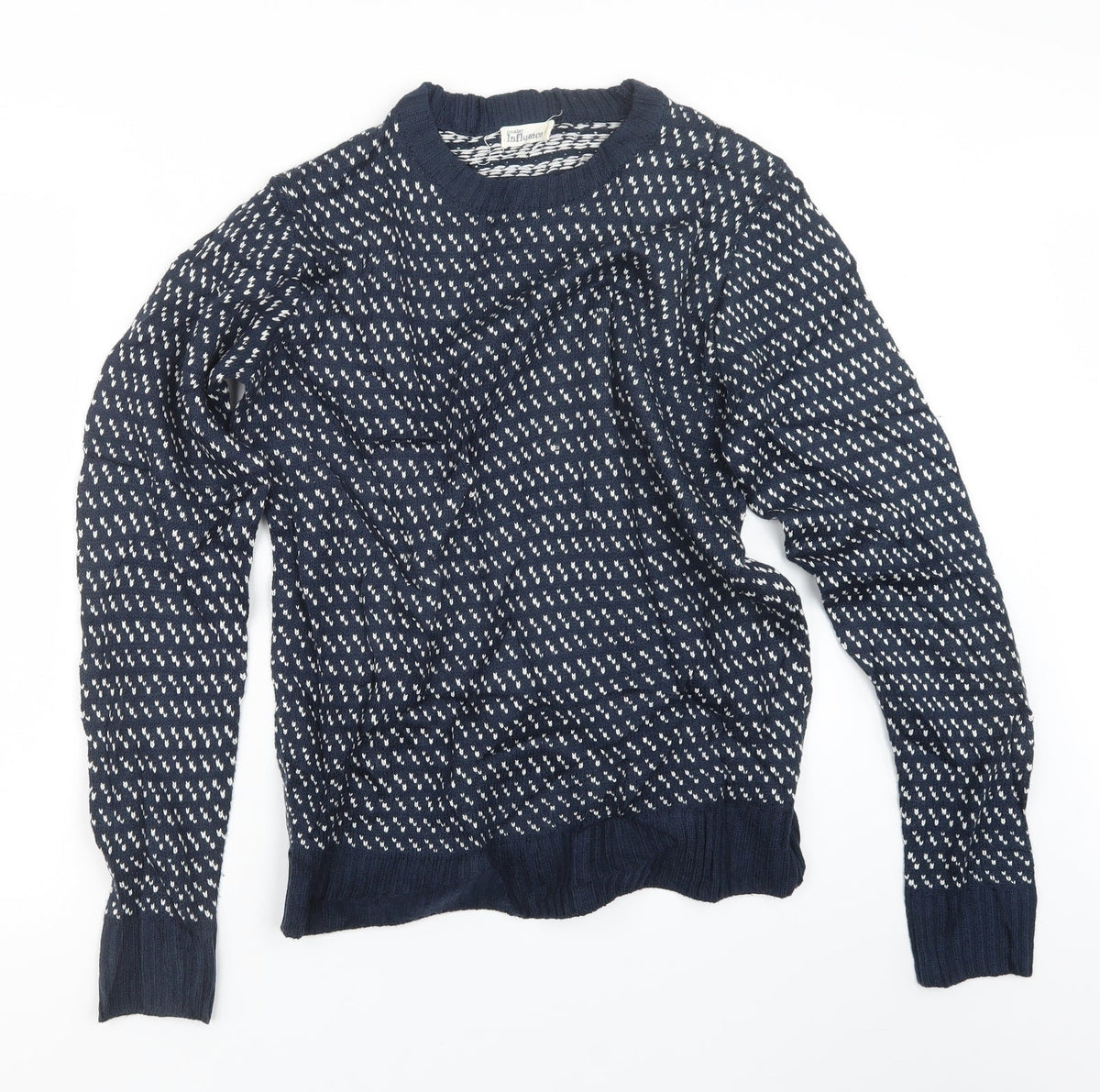 Another Influence Mens Blue  Knit Pullover Jumper Size M