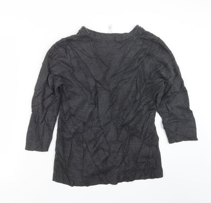 BHS Womens Grey  Knit Pullover Jumper Size 14