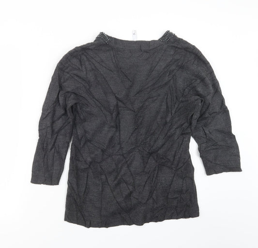 BHS Womens Grey  Knit Pullover Jumper Size 14