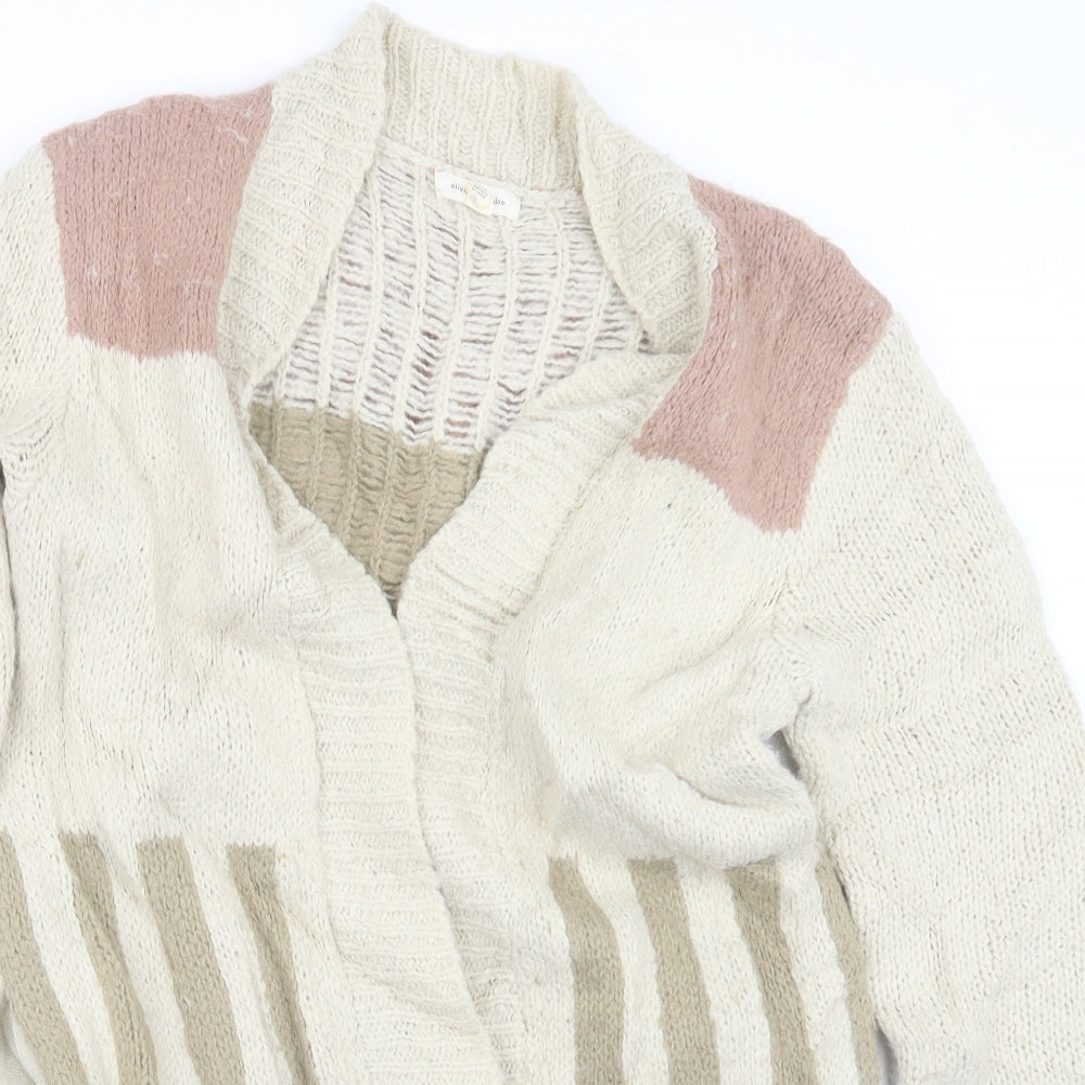 Womens UK Size S Silence + Noise Beige Cardigan Jumper