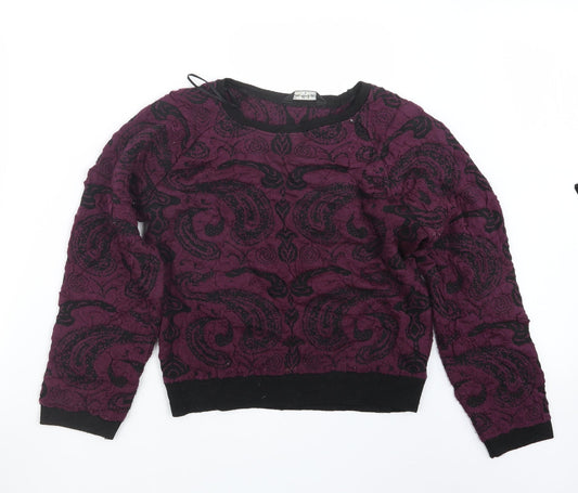 Womens UK Size 8 Miss Selfridge Purple Pullover Jumper