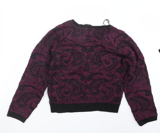 Womens UK Size 8 Miss Selfridge Purple Pullover Jumper