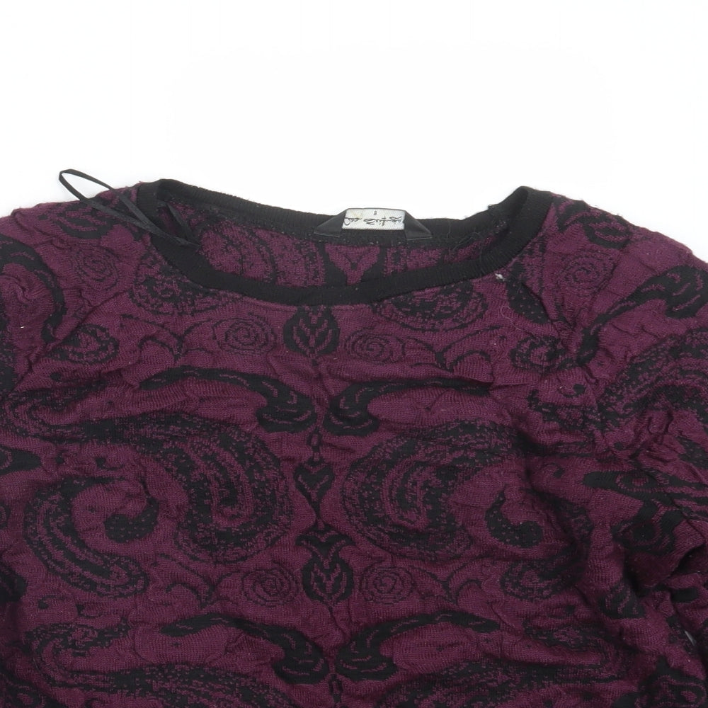 Womens UK Size 8 Miss Selfridge Purple Pullover Jumper