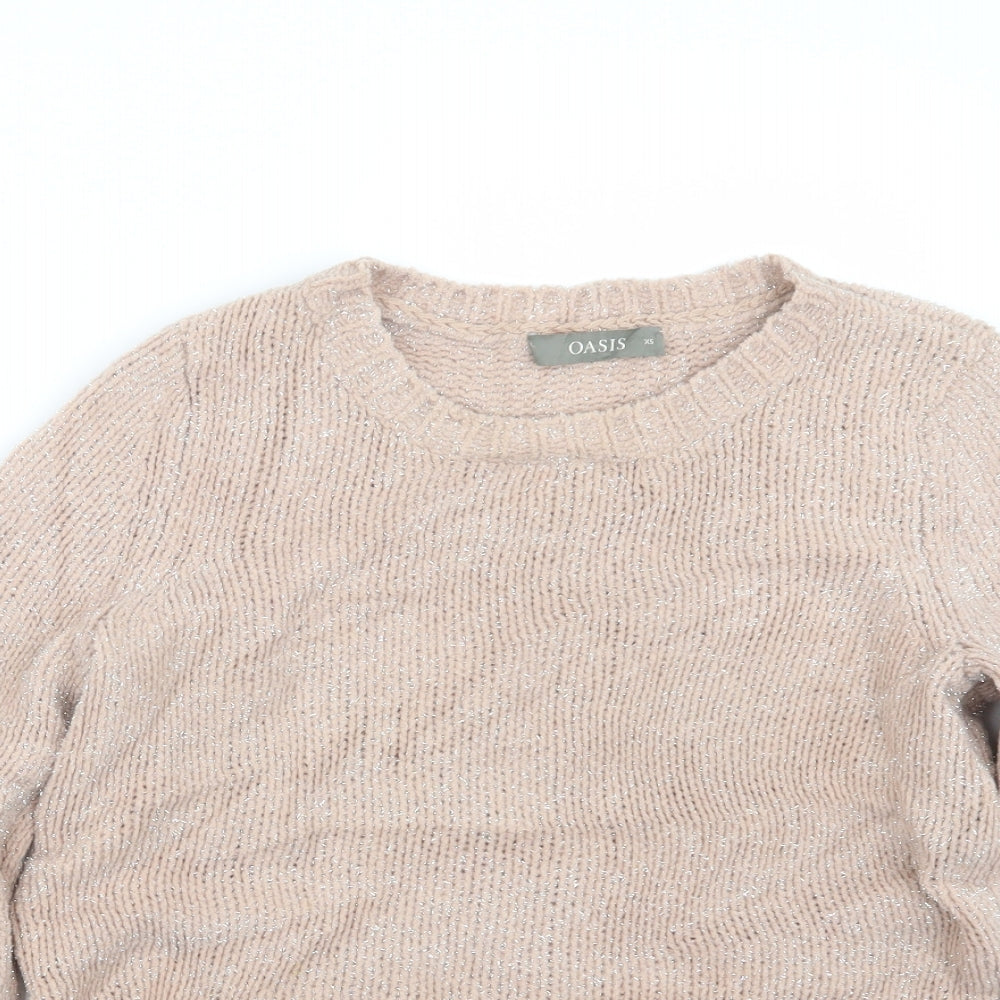 Womens UK Size XS Oasis Pink Pullover Jumper