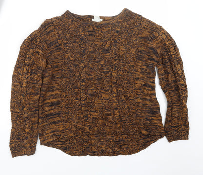 FOREVER 21 Womens Brown  Knit Pullover Jumper Size S