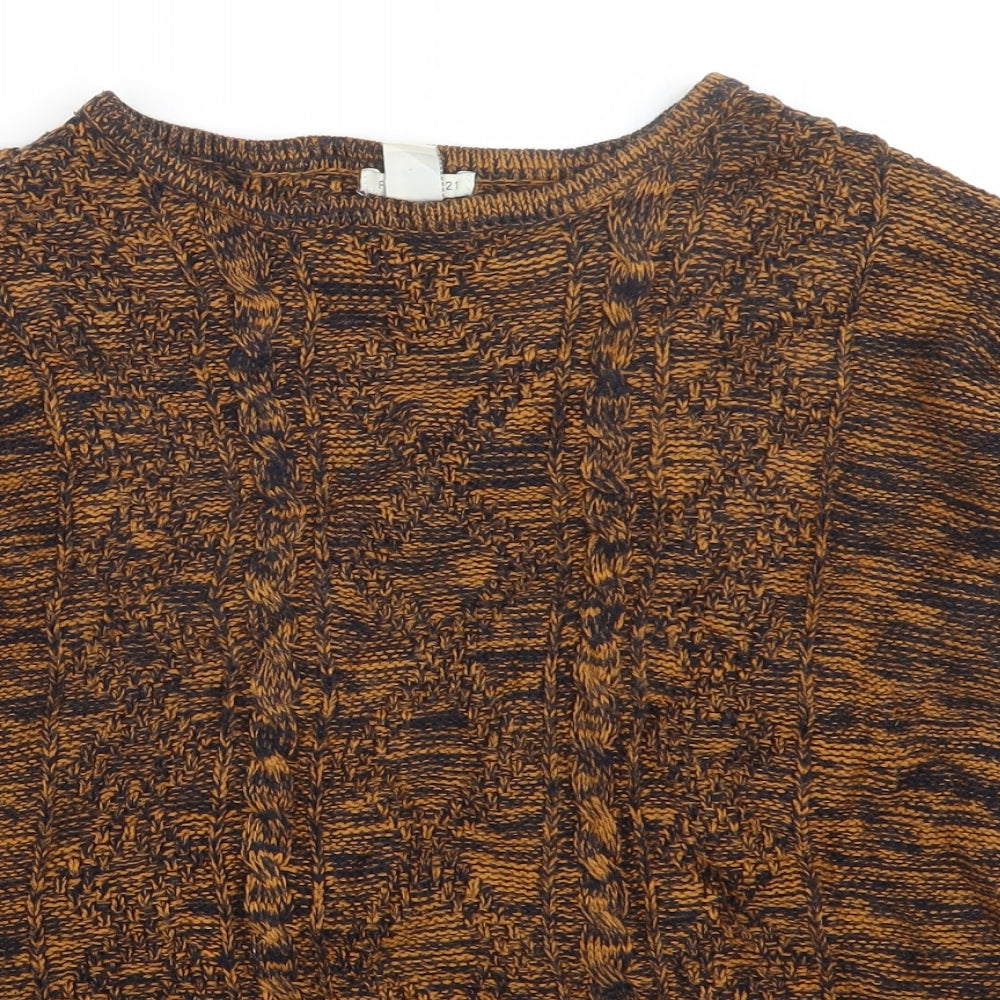 FOREVER 21 Womens Brown  Knit Pullover Jumper Size S