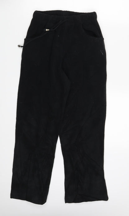 Womens UK Size 8 Damart Regular Fit Sweatpants Black Trousers