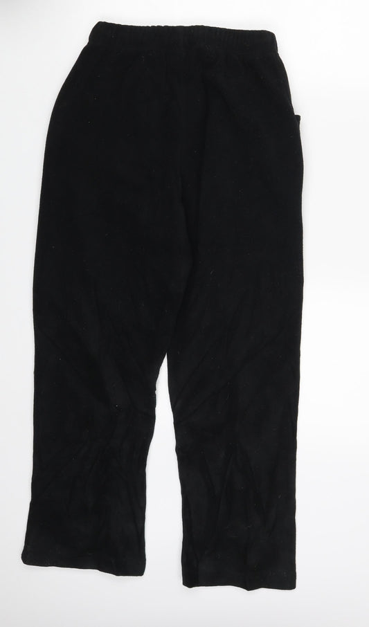 Womens UK Size 8 Damart Regular Fit Sweatpants Black Trousers