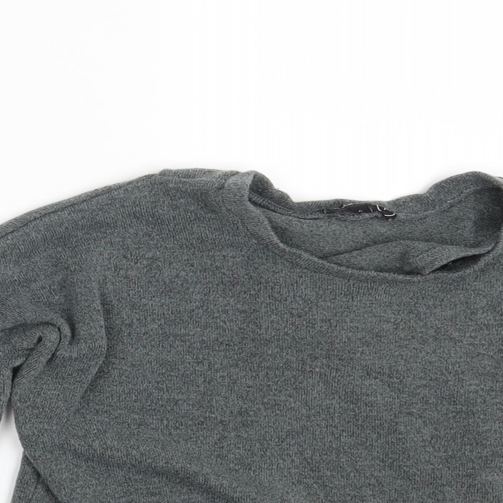 Boohoo Womens Grey   Pullover Jumper Size 4