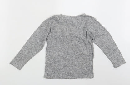 Primark Girls Grey   Pullover Jumper Size 6-7 Years  - Sparkle