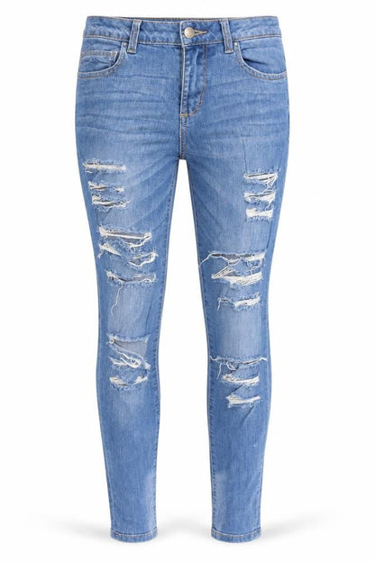 Womens UK Size 10 Denim & Co. Slim Fit Skinny Blue Jeans