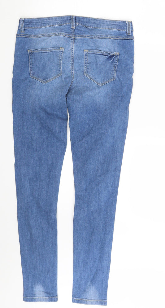 Denim & Co. Womens Blue  Denim Skinny Jeans Size 10 L29 in