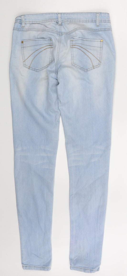 Denim & Co. Womens Blue  Denim Skinny Jeans Size 10 L31 in