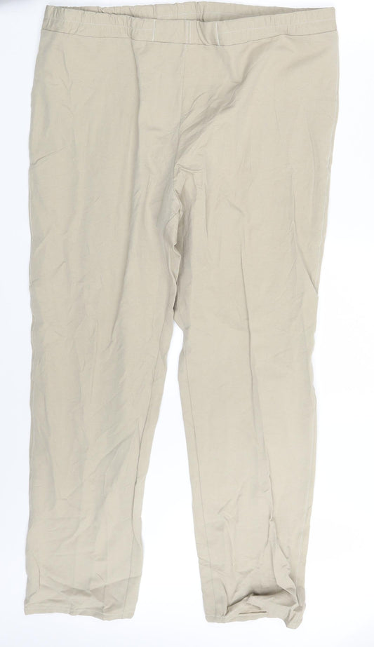 Womens UK Size One Size Preworn  Jegging Beige Leggings