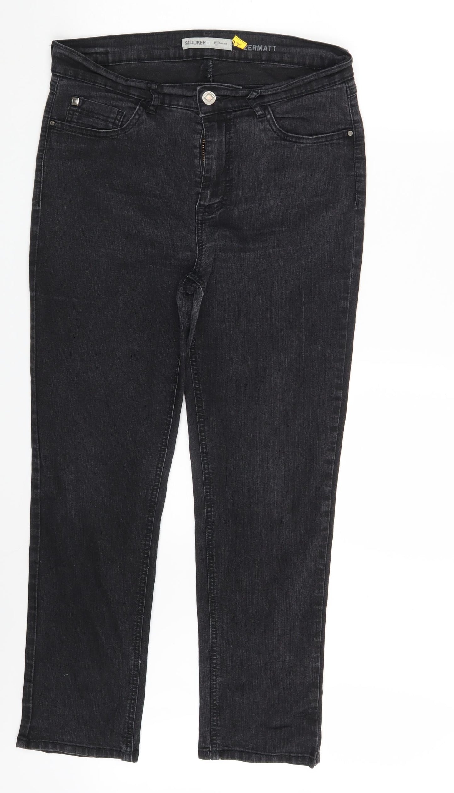Snooker Jeans Womens Black  Denim Straight Jeans One Size L27 in