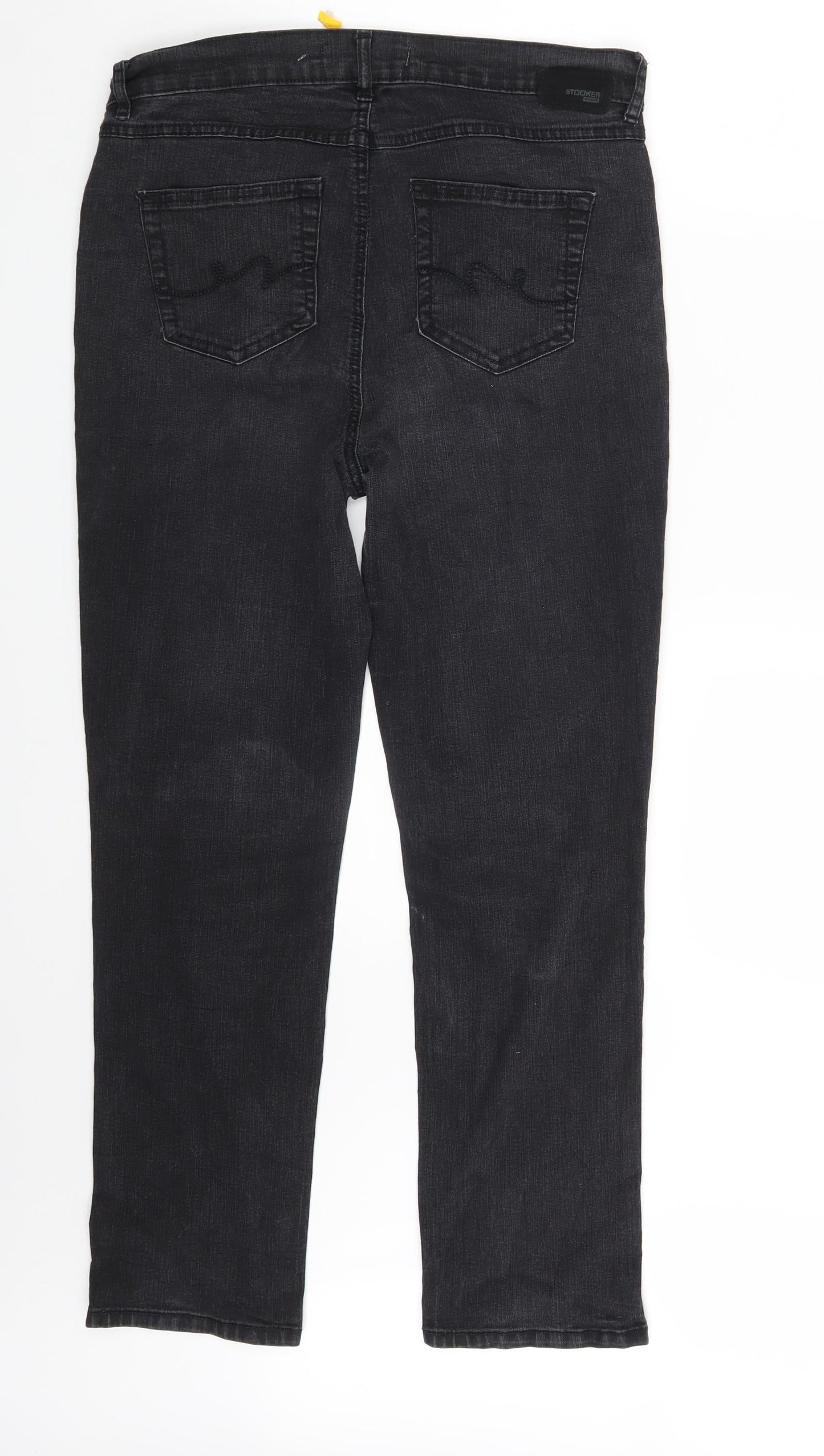 Snooker Jeans Womens Black  Denim Straight Jeans One Size L27 in