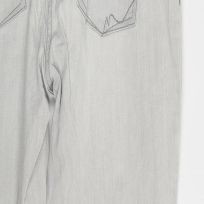 NEXT Womens Grey  Denim Skinny Jeans Size 14 L28 in