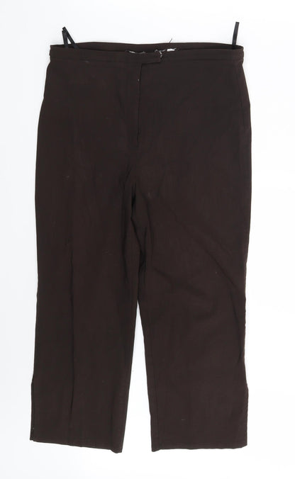 Womens UK Size 30 in Preworn Regular Fit Capri Brown Trousers