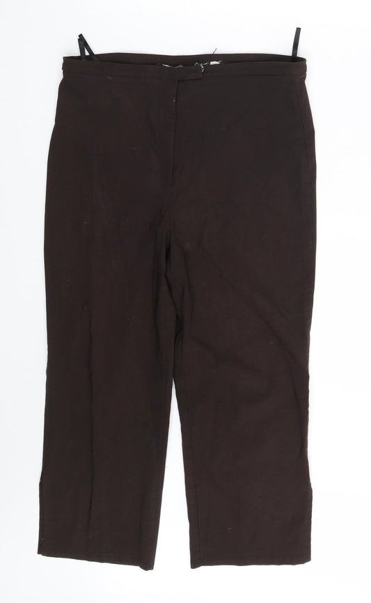 Womens UK Size 30 in Preworn Regular Fit Capri Brown Trousers