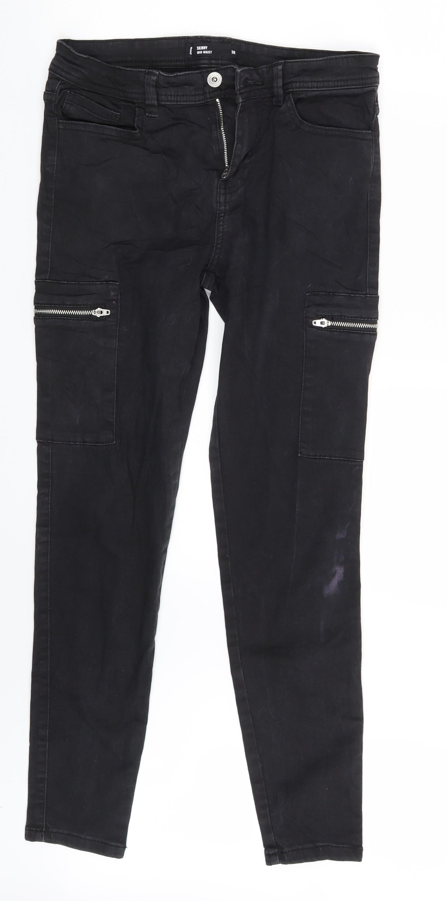 Womens UK Size 6 Sinsay Slim Fit Skinny Black Jeans