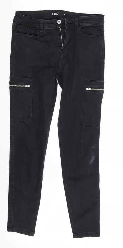 Womens UK Size 6 Sinsay Slim Fit Skinny Black Jeans