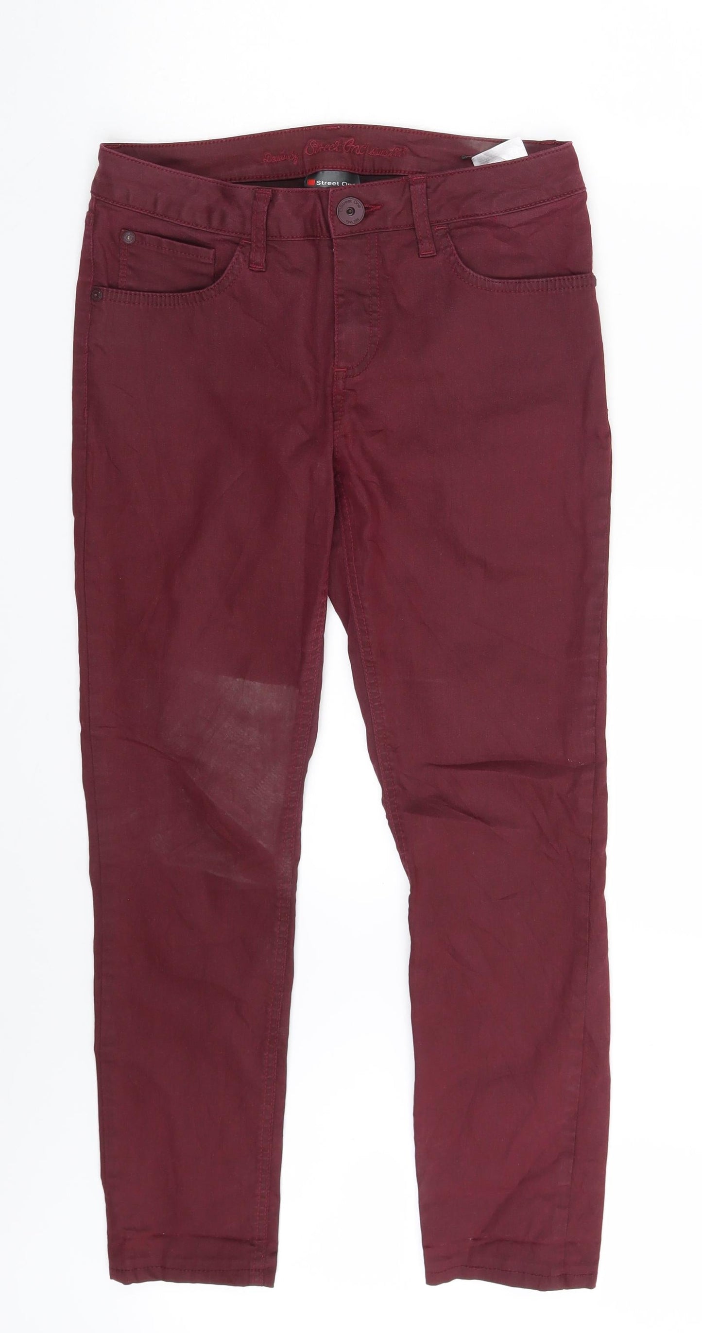 Womens UK Size 28 in Street One Slim Fit Skinny Purple Jeans