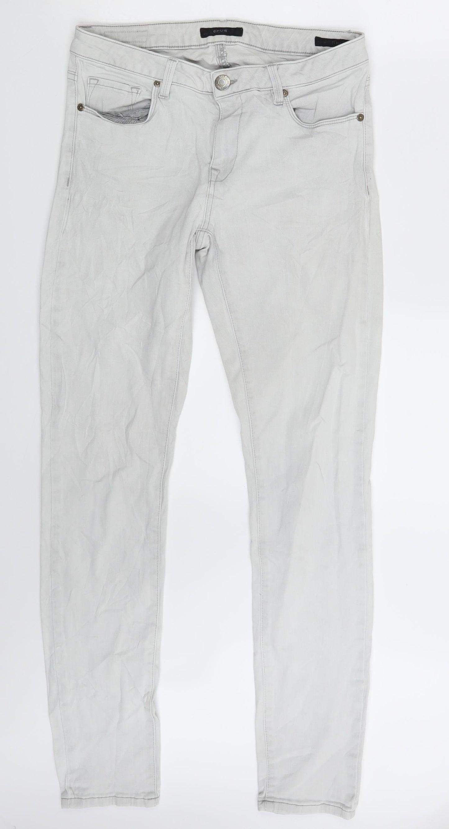 OPUS Womens White  Denim Skinny Jeans Size 10 L32 in