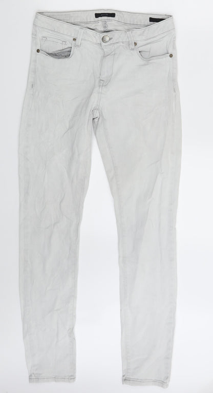 OPUS Womens White  Denim Skinny Jeans Size 10 L32 in