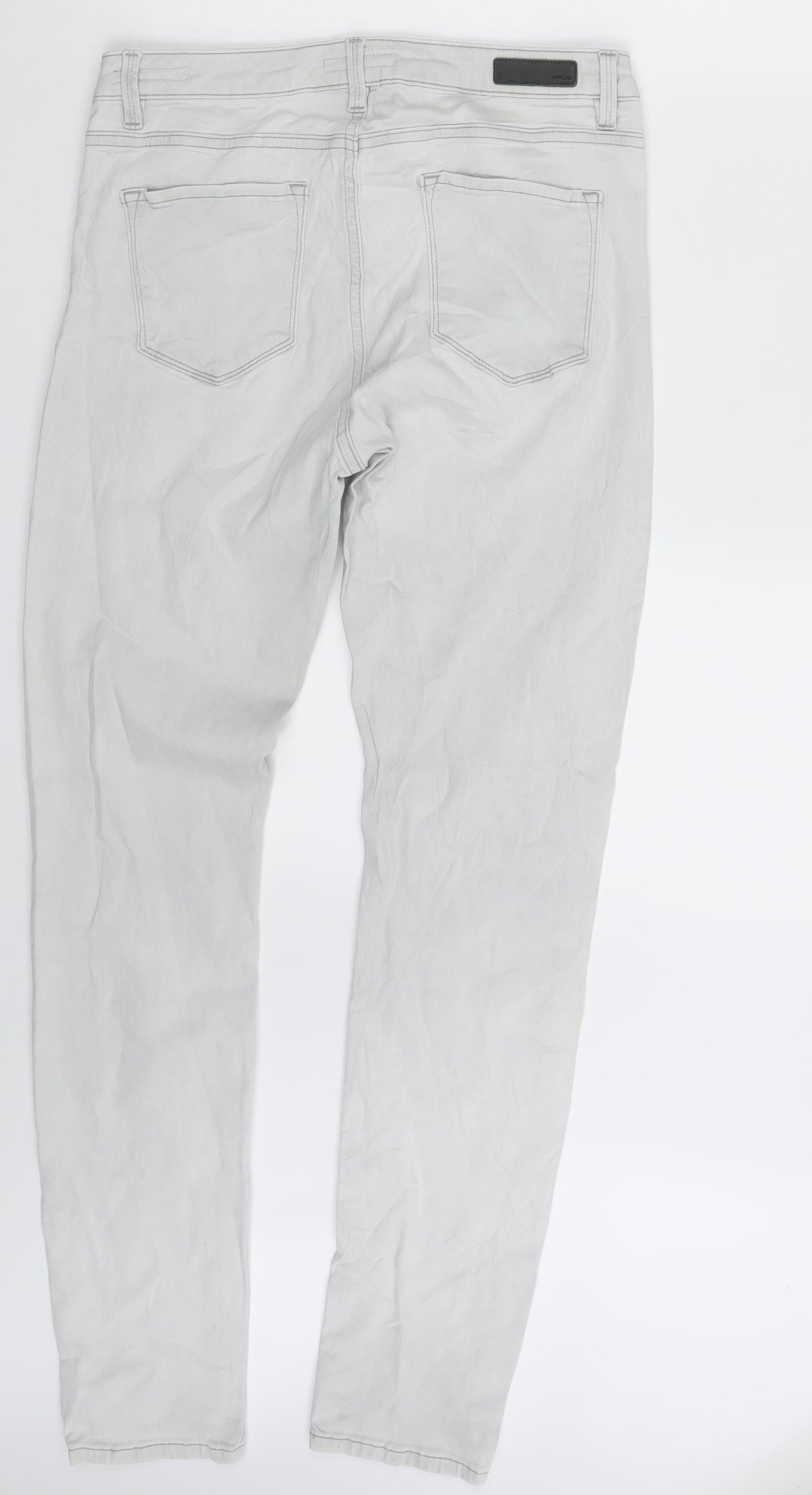 OPUS Womens White  Denim Skinny Jeans Size 10 L32 in