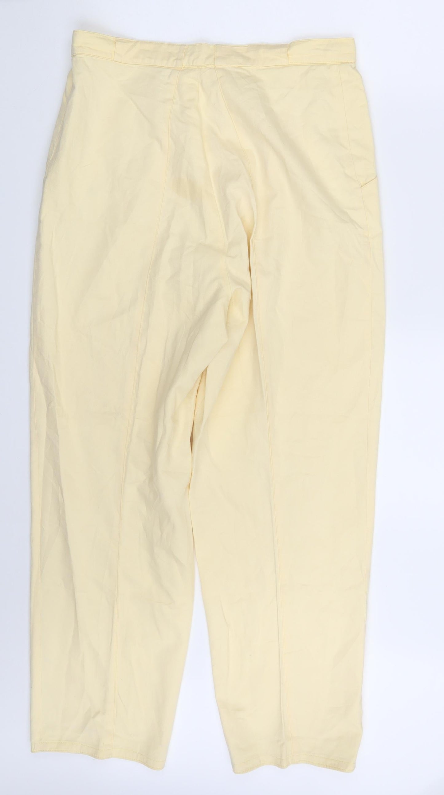 Womens UK Size 14 Preworn Regular Fit Dress Pants Ivory Trousers