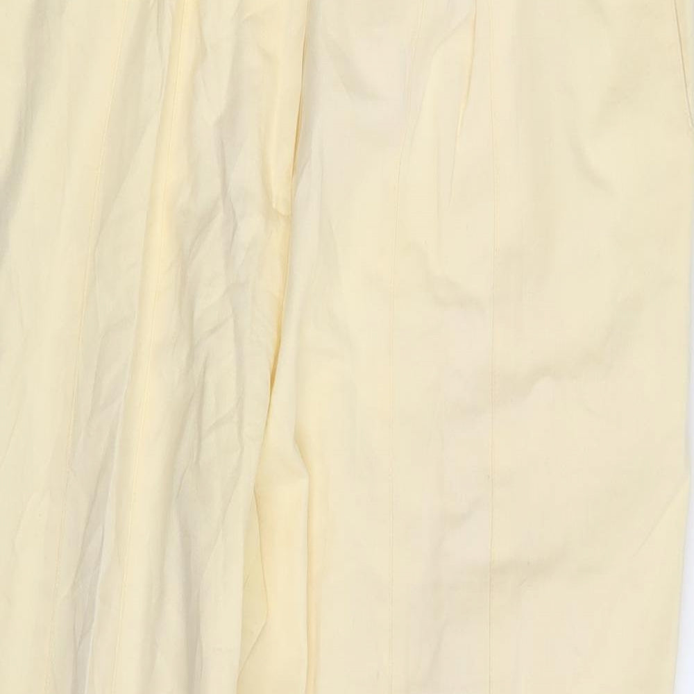 Womens UK Size 14 Preworn Regular Fit Dress Pants Ivory Trousers