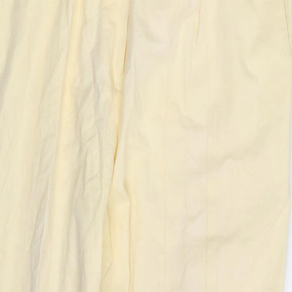 Womens UK Size 14 Preworn Regular Fit Dress Pants Ivory Trousers