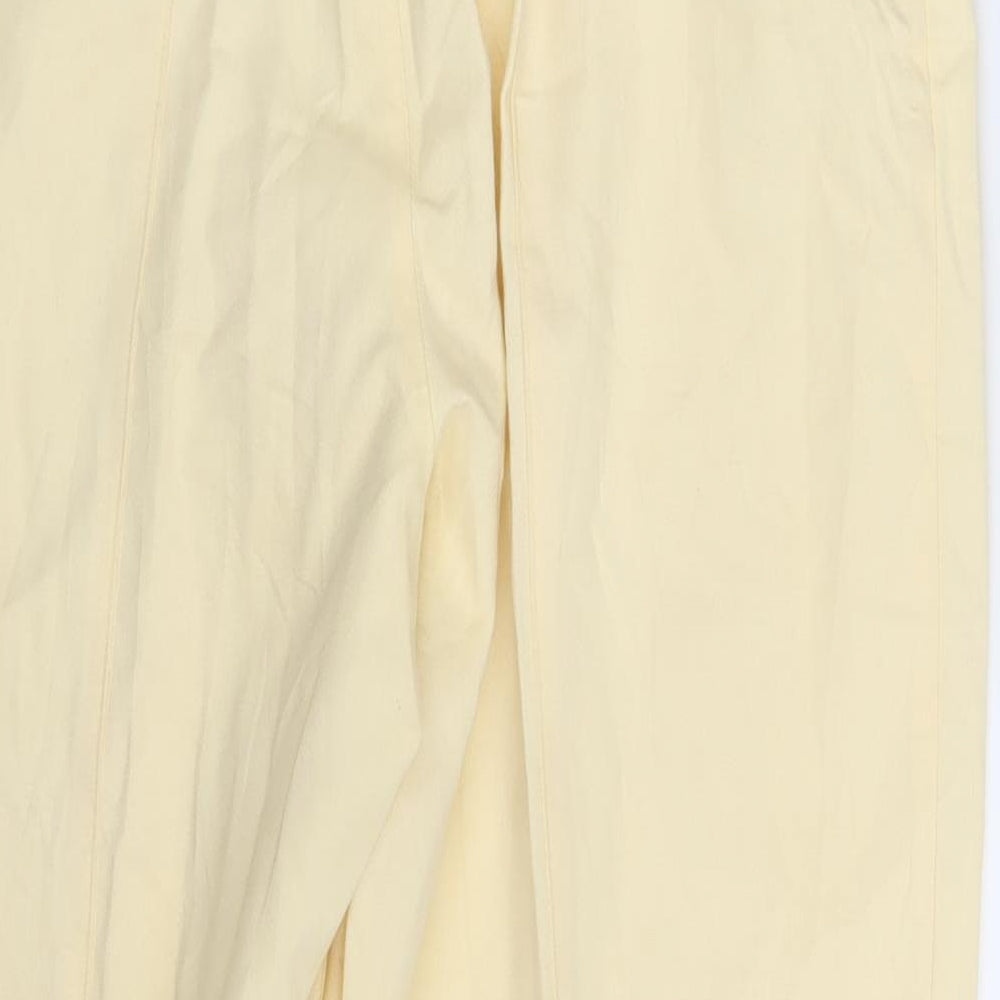 Womens UK Size 14 Preworn Regular Fit Dress Pants Ivory Trousers