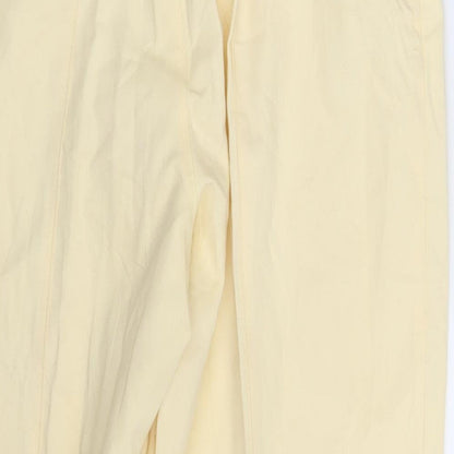 Womens UK Size 14 Preworn Regular Fit Dress Pants Ivory Trousers