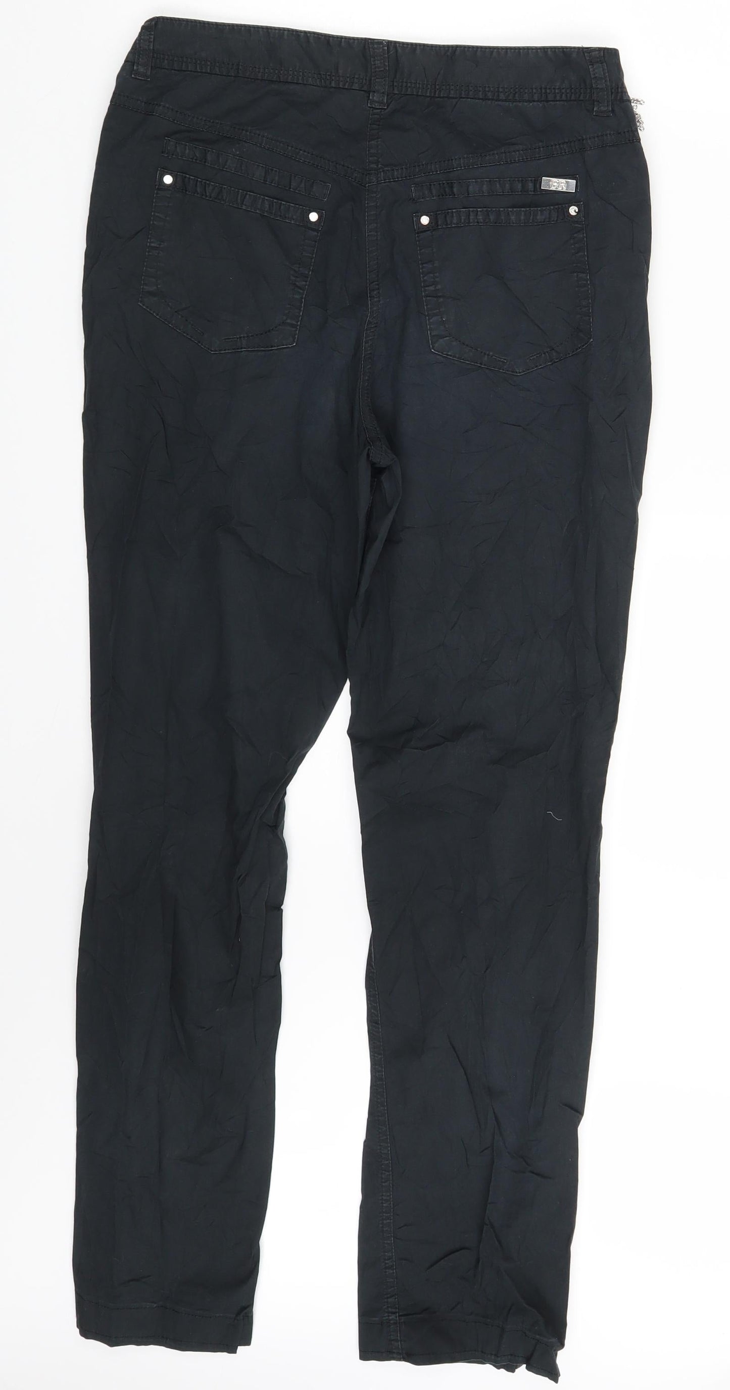 Womens UK Size 10 Punt Roma Regular Fit  Black Trousers