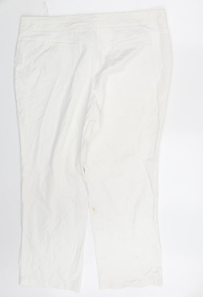 Womens UK Size 40 in Gelco Regular Fit Chino White Trousers