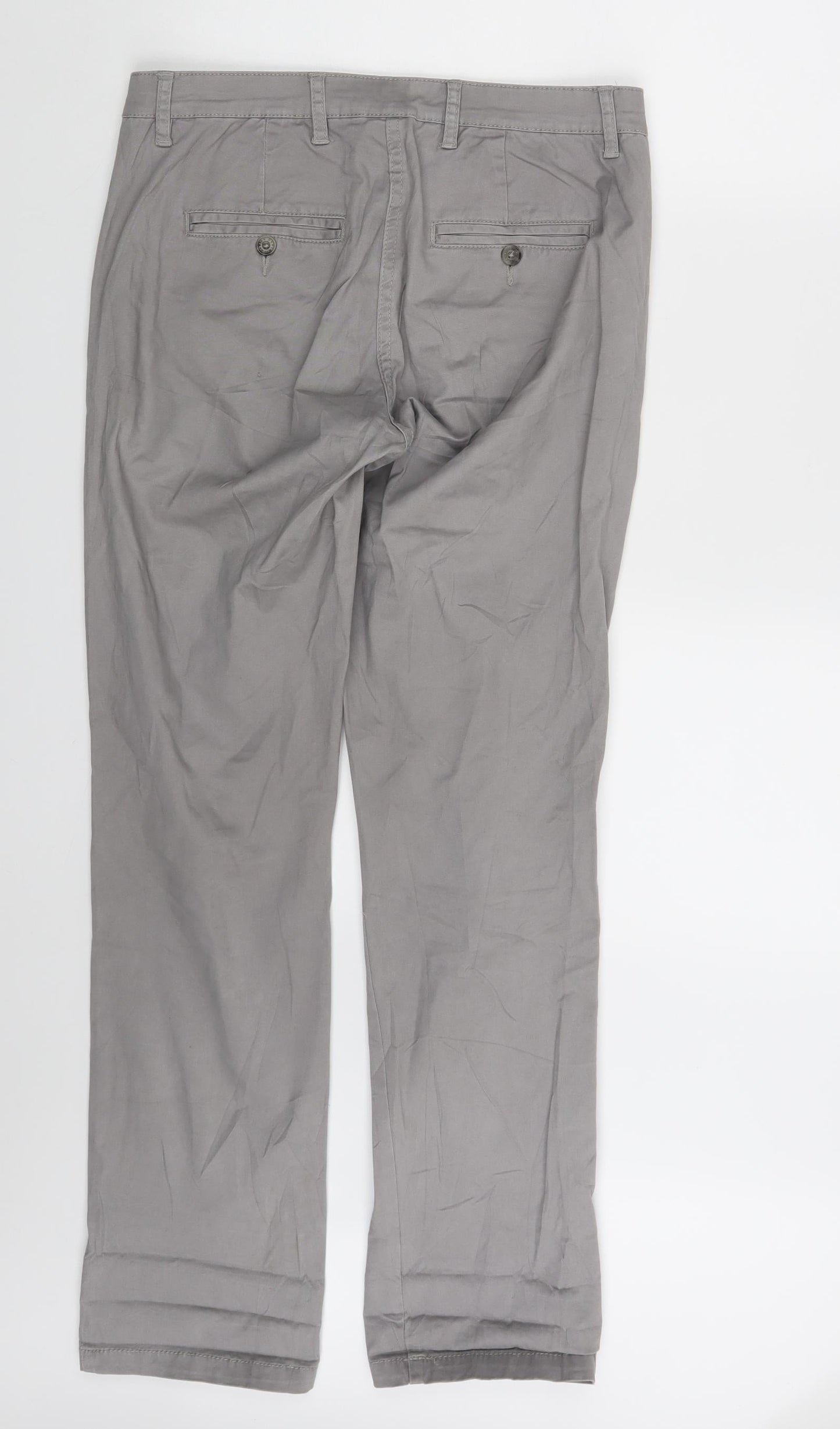 Womens UK Size 10 Up Fashion Regular Fit Chino Grey Trousers