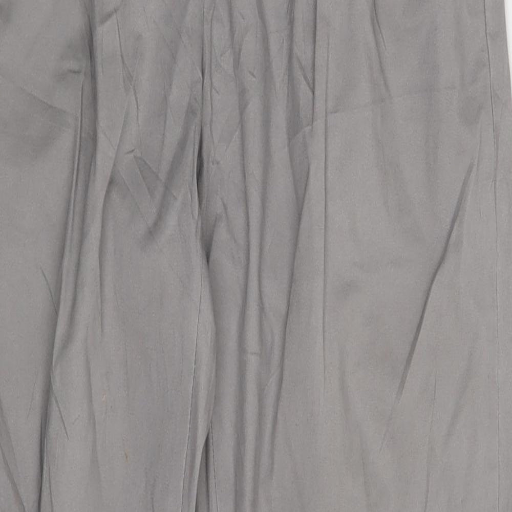 Womens UK Size 10 Up Fashion Regular Fit Chino Grey Trousers
