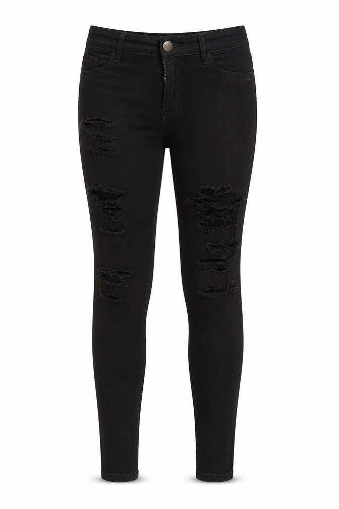 Womens UK Size 12 Very Slim Fit Skinny Black Jeans